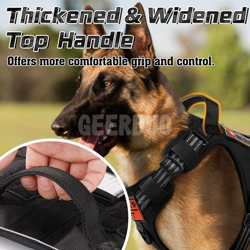 Arnés táctico para perros para entrenamiento de perros grandes caminando GRDHH-14