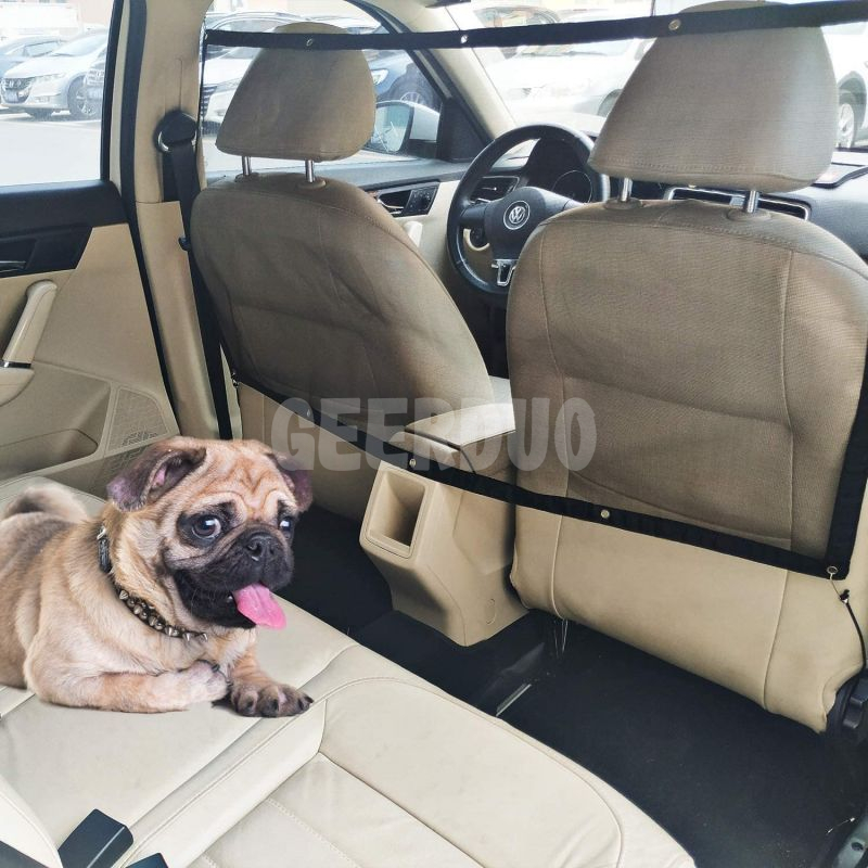Perro coche barrera vehículo mascota barrera asiento trasero malla perro coche divisor neto GRDSA-4