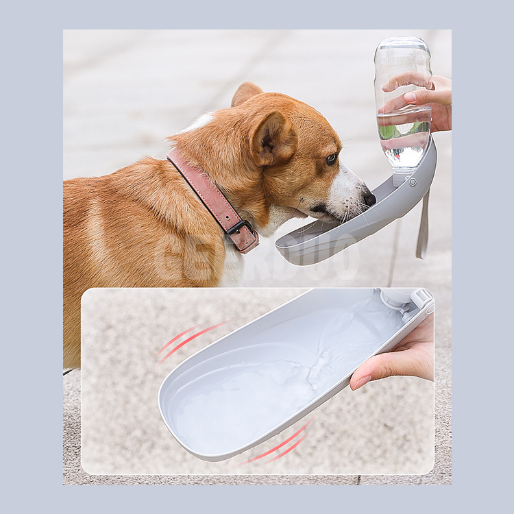 Dispensador de agua de viaje para mascotas con bebedero GRDWB-1
