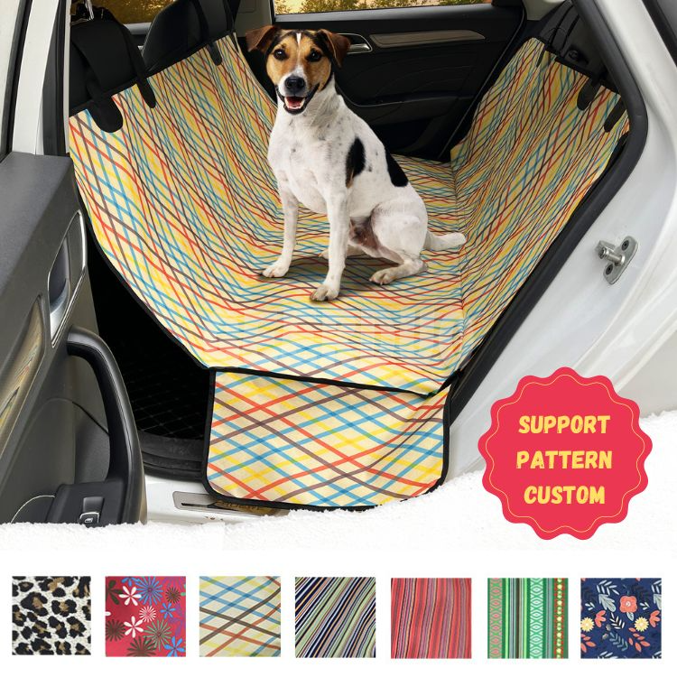Protector de banco de cubierta de maletero de asiento trasero de coche de perro con patrón de impresión personalizado GRDSB-16