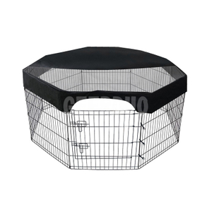La cubierta de perrera impermeable a prueba de viento de doble cara se adapta a cajas de 24 pulgadas con 8 paneles GRDCO-1