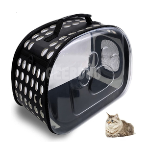 Bolsa transportadora de mascotas transparente plegable para gatos, perros pequeños y conejos GRDBC-8